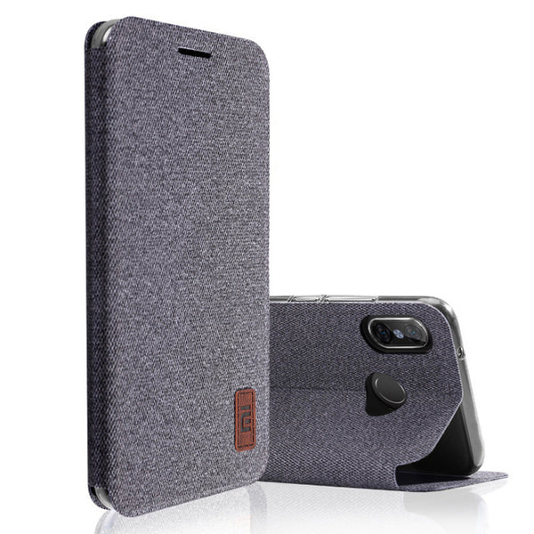 Bakeey Flip Shockproof Fabric Soft Silicone Edge Full Body Protective Case For Xiaomi Mi A2 Lite/ Redmi 6 Pro