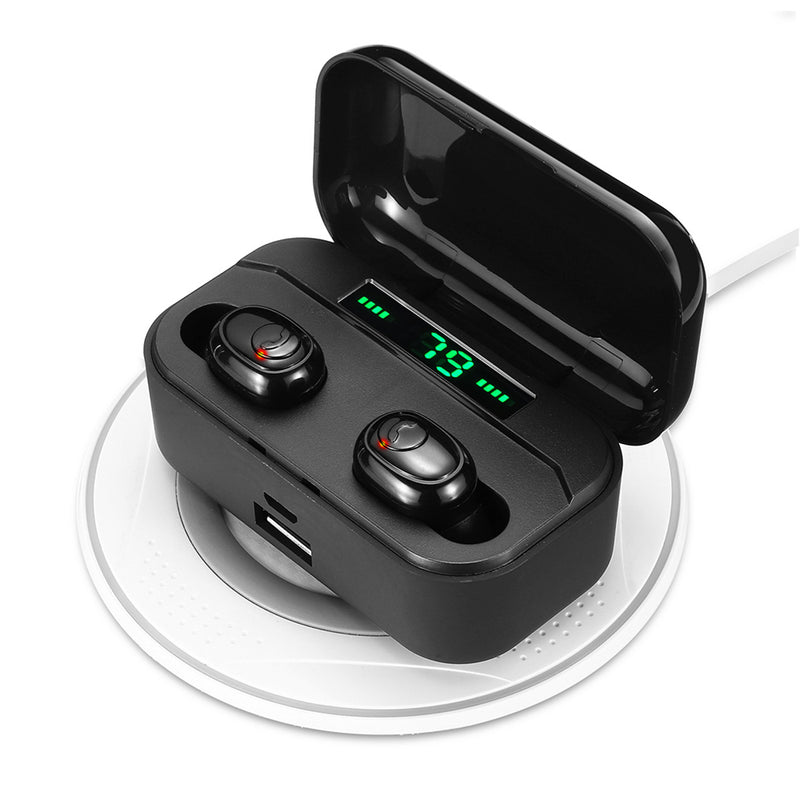 TWS G65 bluetooth 5.0 Wireless Earphone Dual Display 3500mAh Smart Touch Stereo Sports Hifi Headphones With Mic