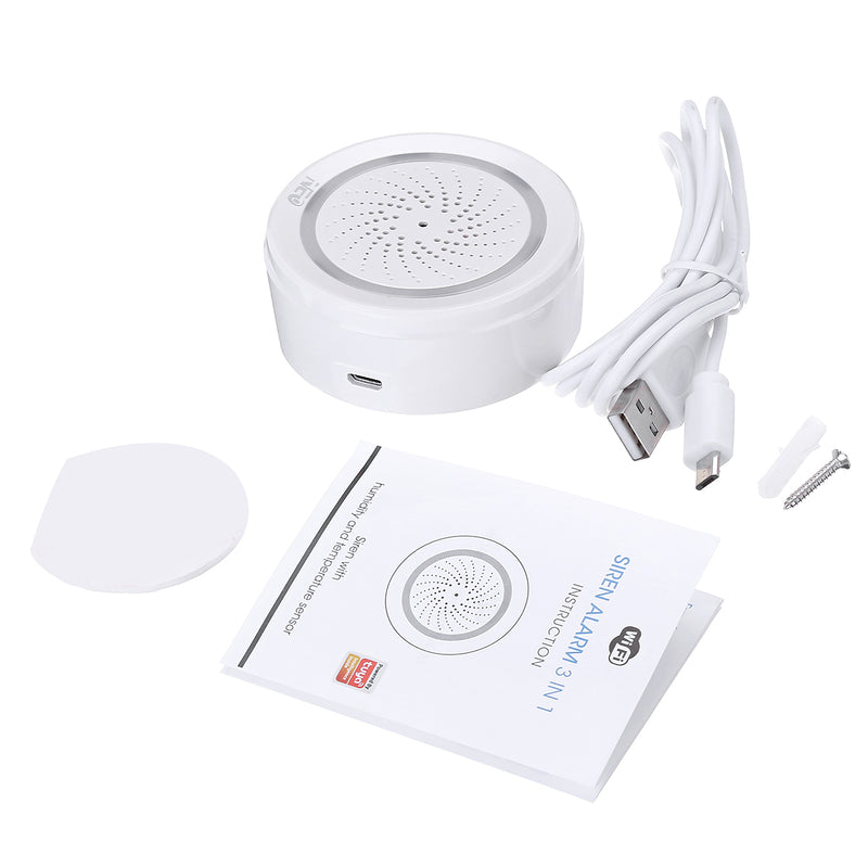 2.4GHz White NEO WIFI Smart Home Temperature and Humidity Sensor APP Control