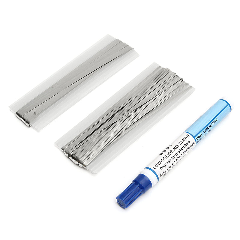 20M Tab Wire + 2M DIY Solar Bus Bar Wire Ribbon + 1Pcs 10ml Soldering Tools Flux Pen