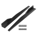Pair Carbon Fiber Modified Car Side Skirt Rocker Splitters Diffuser Winglet Wings Bumper Protector 86CM Universal
