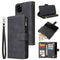 Luxury Flip PU Leather Zipper Wallet Phone Bag Multi Card Slots Protective Case for iPhone 11 / Pro / Pro Max / XR