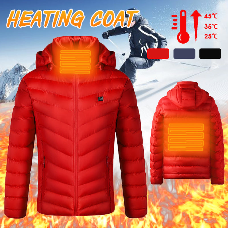 Electric Battery USB Rechargable Heating Heated Coats Jacket Winter Warm For Men Female