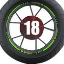Motorcycle Rim Stripe Wheel Decals Reflective Tape Bike Car Sticker Green Red Yellow Universal