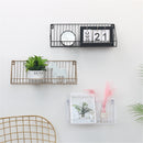 Iron Wall Shelf Mounted Storage Rack Organization Bedroom Kitchen Home Kid Room DIY Decoration Holder