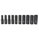 10pcs 1/2 inch Drive Deep Impact Metric Socket Set 10-24mm Air Garage Socket Wrench Tool