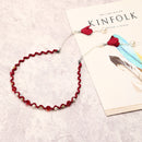 Elegant Hair Band Sweet Flower Pearl Pendant Fake Earrings Headbrand Hair Accessories for Women Girl