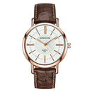 KINGNUOUS 022 Casual Style Leather Strap Men Wrist Watch Leather Band Quartz Watches
