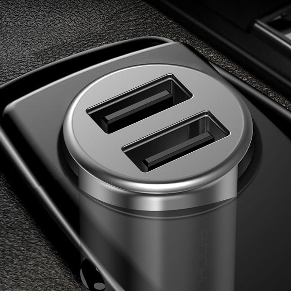 ROCK 4.8A Dual USB Ports LED Indicator Fast Car Charger For iPhone X 8Plus Xiaomi Mi8 Mix 2S S9