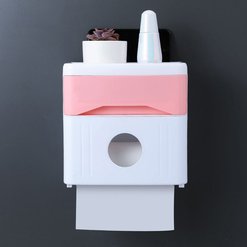 Wall-mounted Tissue Paper Container Box Holder Storage Organizer Shelf Bathroom Tissue Box