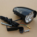 BIKIGHT 7x LEDs Bike Front Light Metal Shell 80db Horn Electric Scooter Headlight Motorcycle E-bike