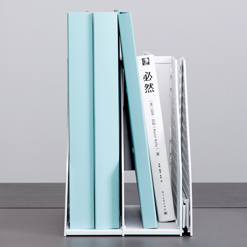 Deli 78995 Adjustable Document Trays File Holder 3 Layers PP Magazine Book File Organizer for Office