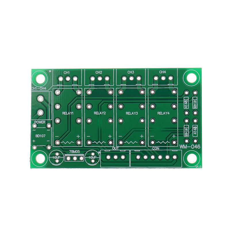 DIY Relay 4-way Audio Input Signal Selector Switching Kit RCA Audio Input Selection Board of Rotary Switching for Amplifier