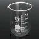 2Pcs 400ml 600ml Beaker Set Graduated Borosilicate Glass Beaker Volumetric Measuring Laboratory Glassware