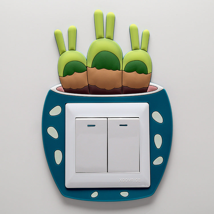 Luminous Light Switch Stickers Cartoon Decorative Wall Stickers