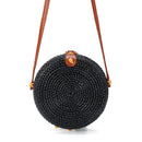 2L Straw Bag Rattan Woven Crossbody Beach Bag Handbag Outdoor Travel