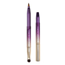 Portable Double Head Makeup Brushes Retractable Lip Brush Rayon Lip Gloss Brush Beauty Tools
