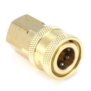 Pressure Washer 1/4" Female NPT Brass Quick Connect Adapter Coupler for Cleaning