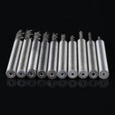 Drillpro 10pcs 1.5-6mm HSS 4 Flute End Mill Cutter 6mm Straight Shank CNC Drill Bit Set