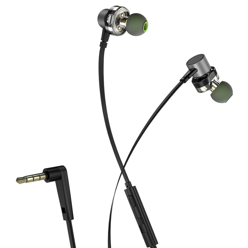 [Dual Dynamic] Awei Z1 Earphone 3.5mm Wired Control Magnetic Adsorption Bass Headphone with Mic