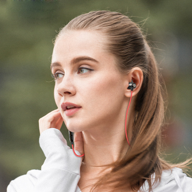 Pincun H8 Wireless bluetooth Earphone IPX4 Waterproof Magnetic Adsorption Bass Headphone with Mic