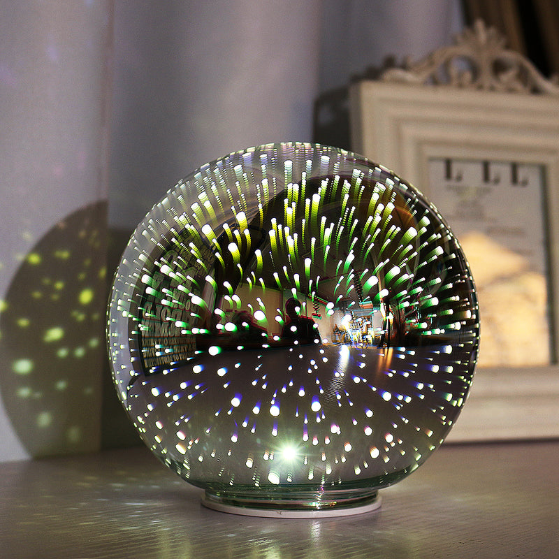 3D LED Night Light Glass Lamp Magical Crystal Ball Sphere Table Christmas Gift