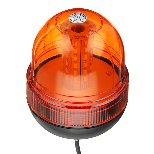 12V 24V Single Bolt Point Mount 60 LED Flashing Amber Orange Warning Signal Light Tractor Beacon IP65
