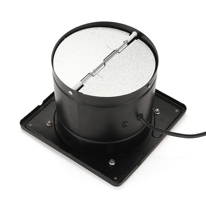 40W 6'' Exhaust Fan 6'' Exhauster Muffler Wall Mounted Low Noise Air Vent Ventilation
