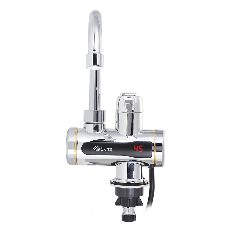 220V 3000W IPX4 Electric Faucet Tap Hot Water Heater Instant Kitchen Side/Under Faucet