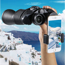 LUXUN 20x50 Binocular Outdoor Waterproof Antifogging HD Light Night Vision Binoculars Camping Traveling Telescope with Phone Holder