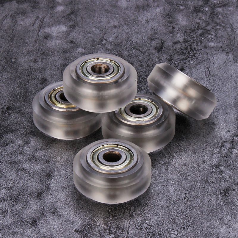5pcs Transparent Pulley Wheel with 625zz Double Bearing for V-slot 3D Printer