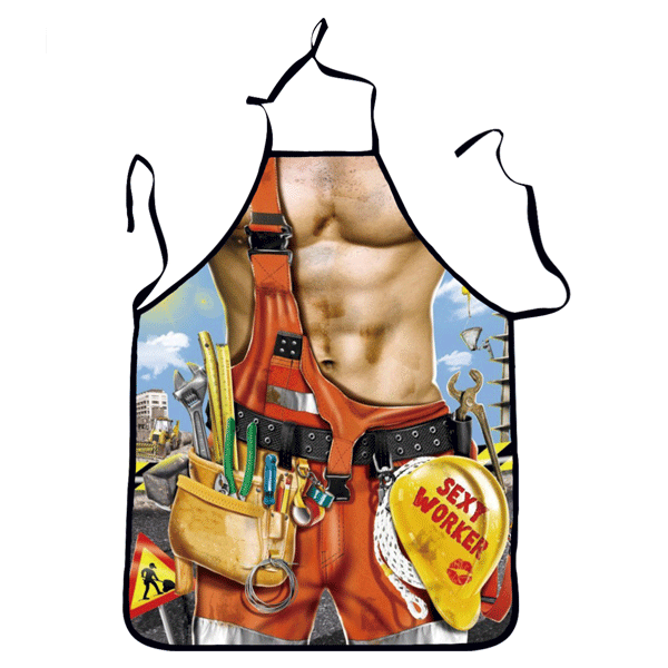 Honana CF-SA04 3D Sexy Naked Male Apron Kitchen Barbecue BBQ Grill Muscle Man Apron