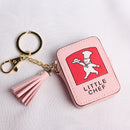 Cash Change Handbag Letter Words Leather Bag Car Cute Key Chain Ring Decoration