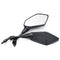 8mm/10mm Motorcycle Mirrors Scooter E-Bike Rearview Mirror Orthodontic Positive With Carbon Fiber Shell