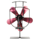 Black Fireplace 4 Blade Heat Powered Stove Fan komin Log Wood Burner Eco Friendly Quiet Fan Heat Distribution Home Efficient