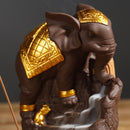 Ganesha Backflow Incense Burner Elephant G od Censer Stick Holder