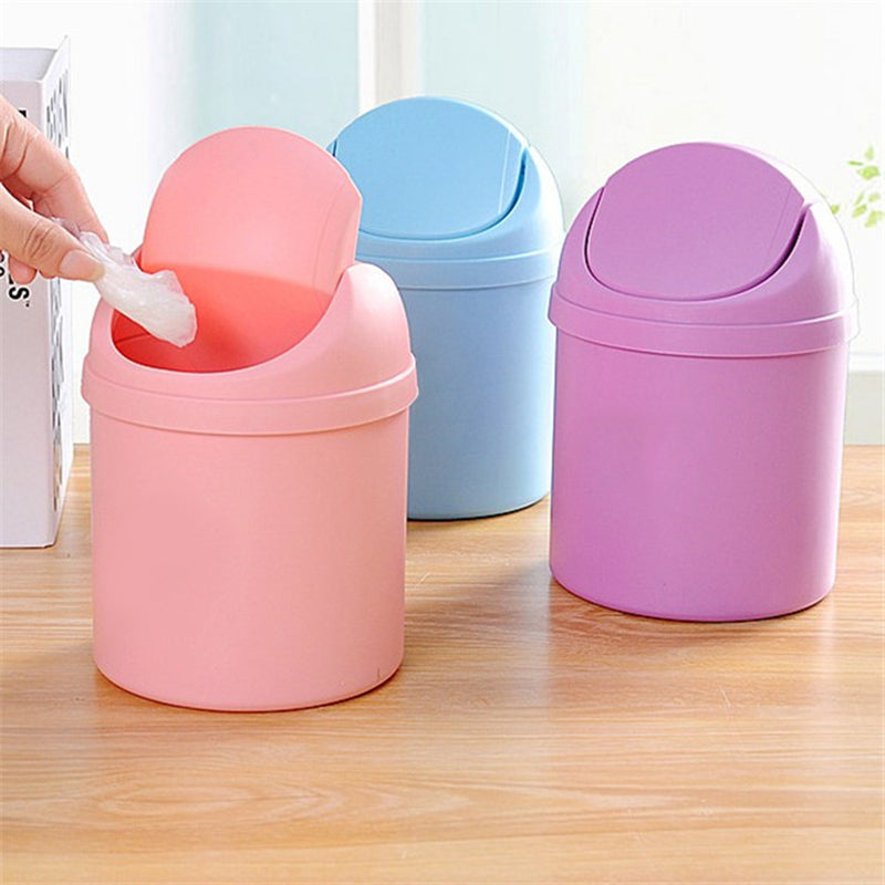 Mini Waste Bin Desktop Garbage Basket Home Table Trash Can Dustbin Container