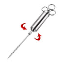 Stainless Steel Marinade Meat Flavor Injector 3 Needle Seasoning Turkey Food 2oz