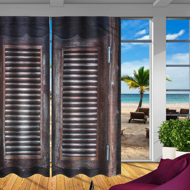 2 Panel 3D Pringting Blackout Window Curtains Screens Thermal Drapes For Study Room Bedroom