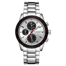 CURREN 8016 Decorative Three Dials Full Steel Quartz Watches Business Style Men Wrist Watch
