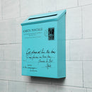 Retro Metal Lockable Post Mail Box Home Balcony Garden Letter Storage Mailbox Wall Mounted