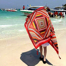 Honana WX-18 100x180cm Bohemian Linen Beach Towel National Style Woman Bath Towel Scarf Bed Sheet Tapestry