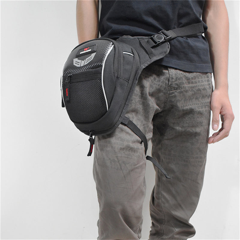 WOSAWE Motorcycle Drop Leg Bag Reflective Fanny Pack Tactical Waist Hip Thigh Hiking Travel Pouch