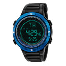 SANDA 360 Digital Watch Men Fashion Silicone Strap Calendar Luminous Display Outdoor Sport Watch