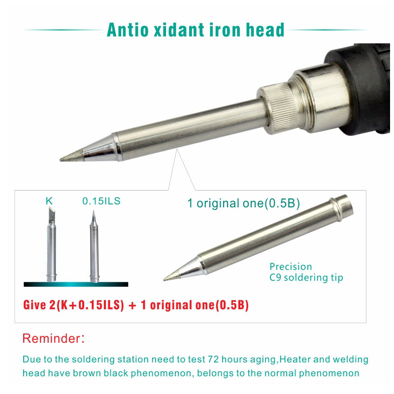 CXG C60W Digital Electric Soldering Iron LCD Backlight Adjustable Temperature with Power Swtich
