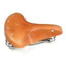 BIKIGHT Vintage Brown Bicycle Bike Cycling Saddle Seat Genuine Leather With Springs