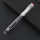 LANBITOU 3059 Piston Transparent Fountain Pen 0.38mm/0.5mm Fine Nib Smooth Writing Pen