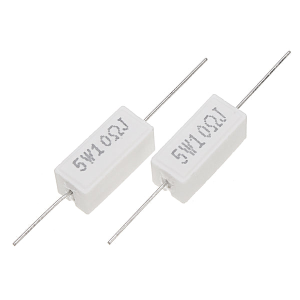 100pcs 5W 10 ohm 10R Ceramic Cement Resistor