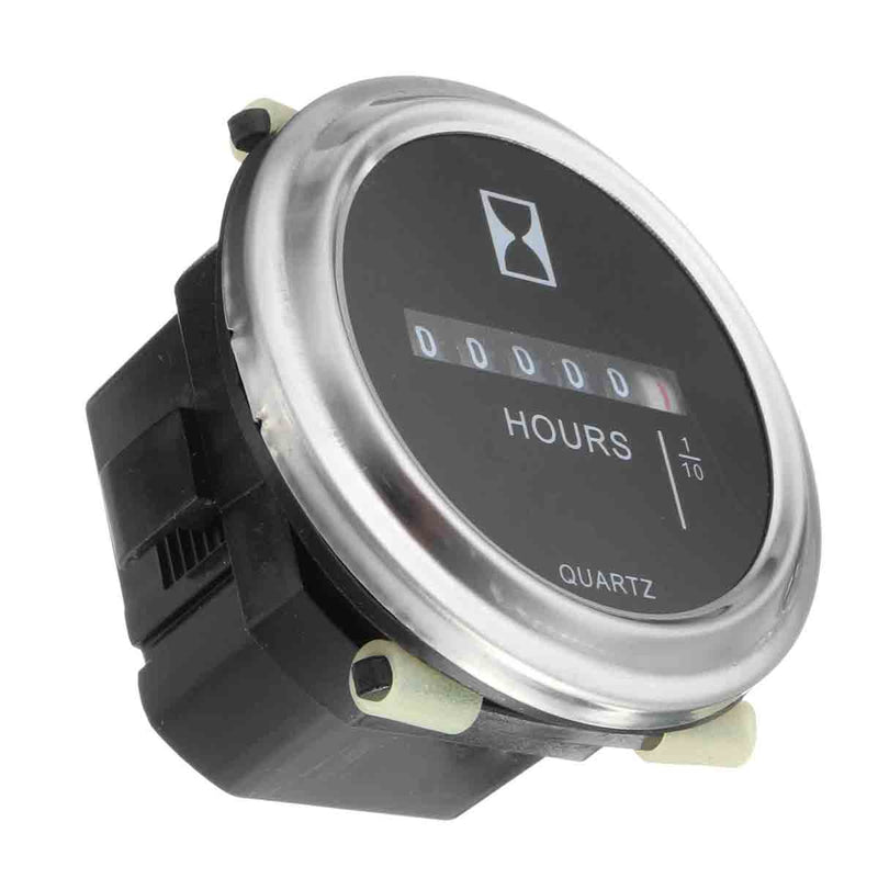 DC 10-80V Engine Round Hour Meter Hour Meter Gauge ATV Boat Vehicle