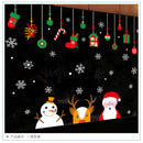 Christmas Window Wall Sticker Snowman Santa Snowflake Reindeer Removable Home Decor